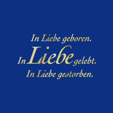 LIEBE-A Spruch gold