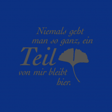 NIEMALS-B Spruch anthrazit