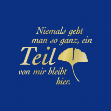 NIEMALS-B Spruch gold